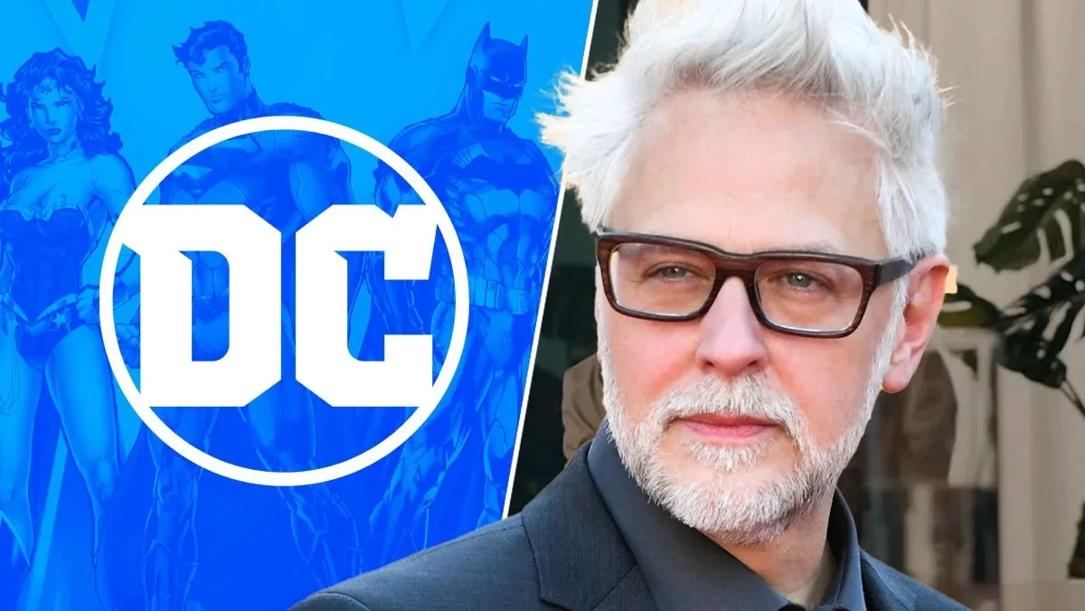 Imagem do James Gunn em montagem com a DC