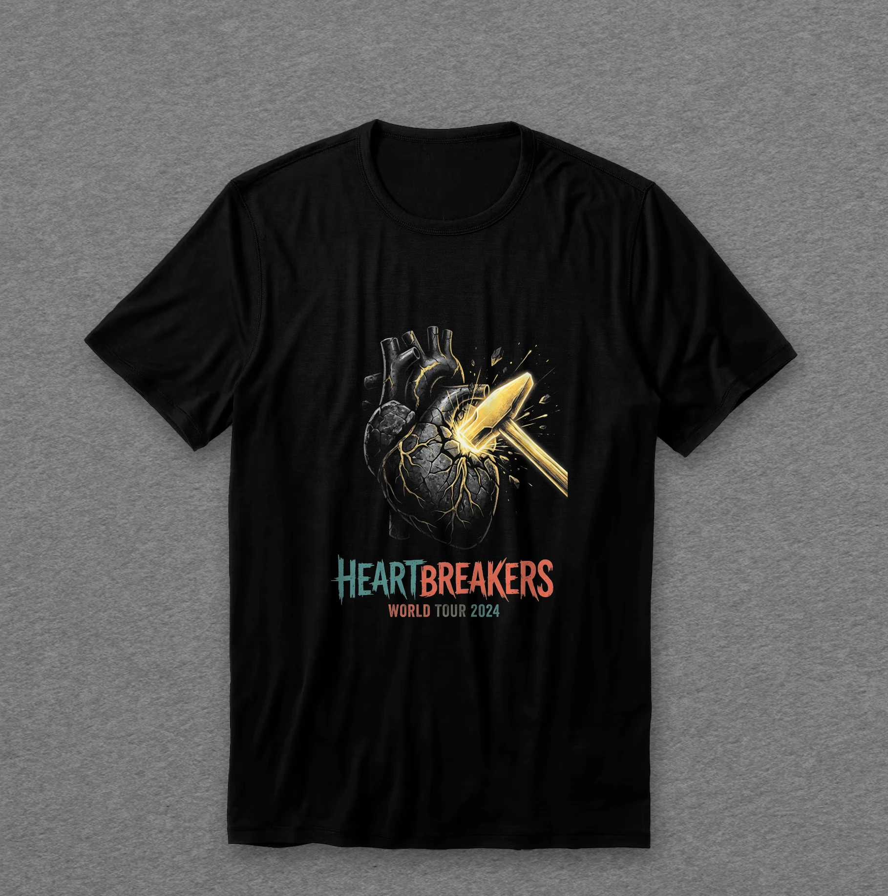Camiseta Coração e Machado — Heartbreakers