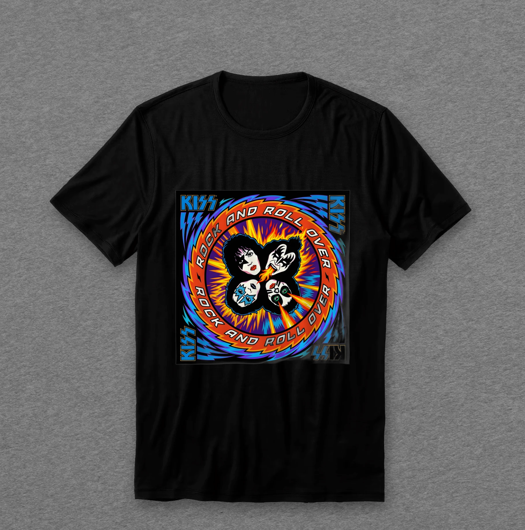 Camiseta Kiss — Rock and Roll Over