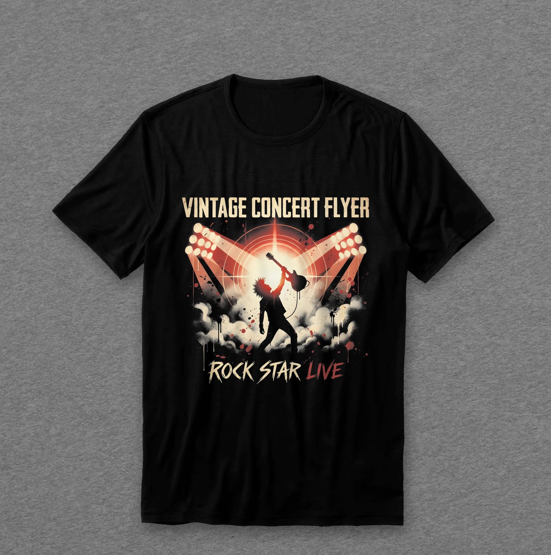 Camiseta Rock Star Live — Concert Flyer