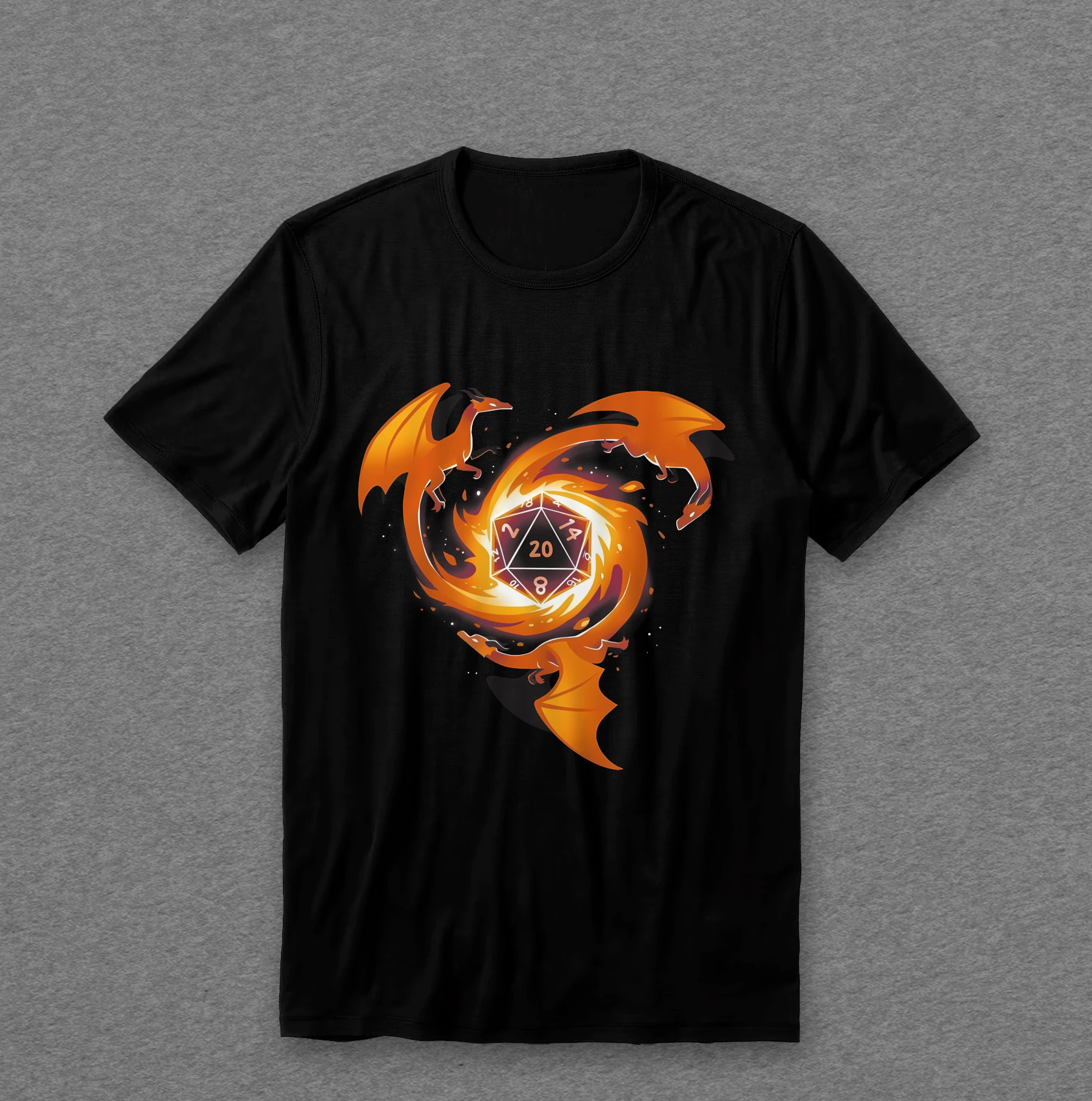 Camiseta RPG — Dragões e D20