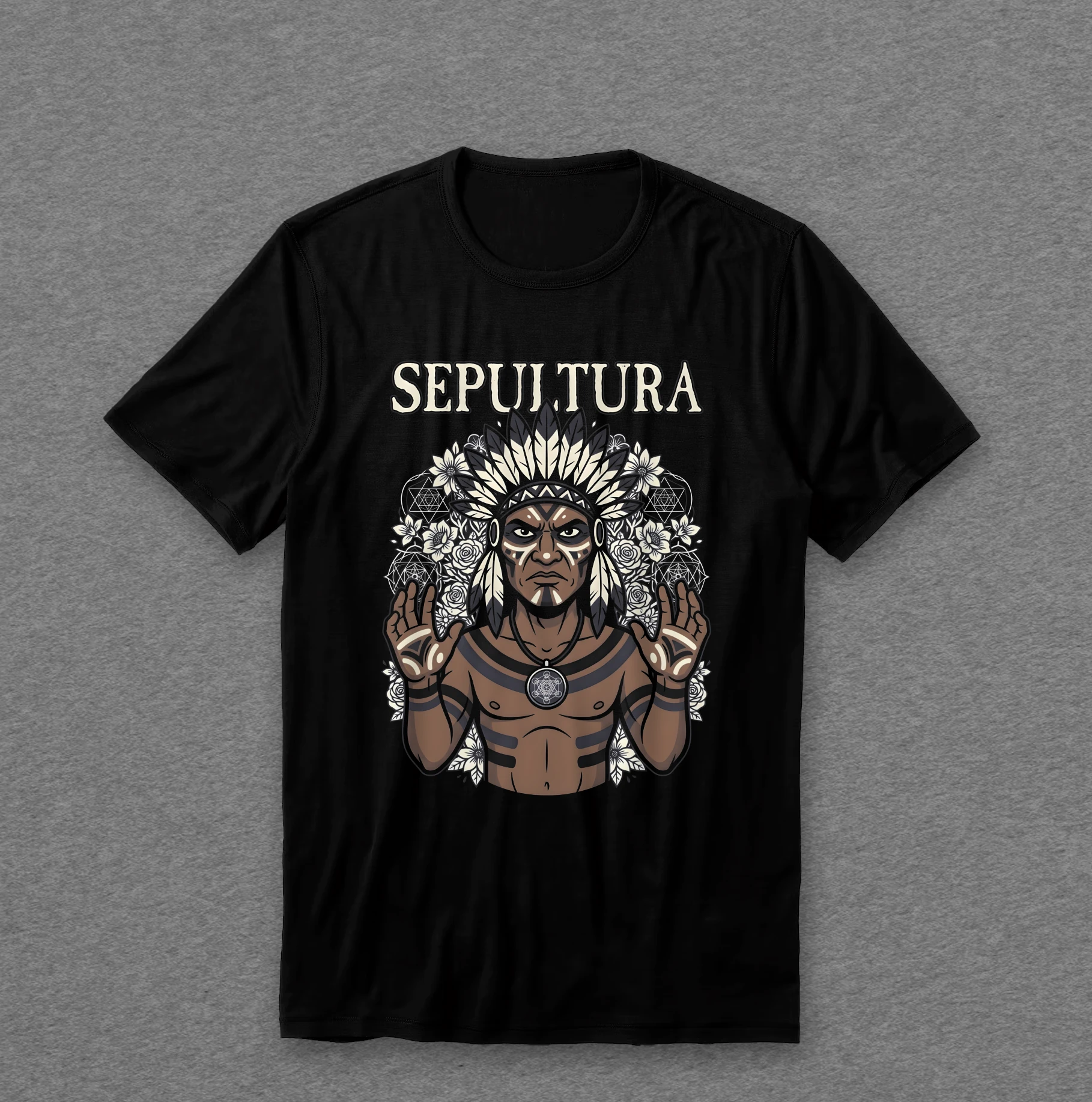 Camiseta Sepultura — Guerreiro Tribal